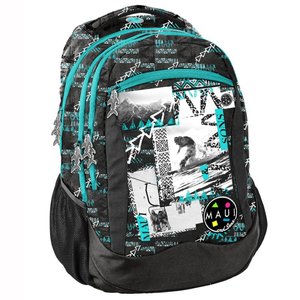 Školský batoh Maui and sons čierno-zelený-4